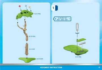 Istruzioni di montaggio Playmobil 71001 - Casetta sull'albero con scivolo (11)