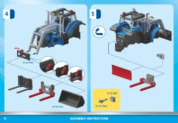 Istruzioni di montaggio Playmobil 71004 - Grande Trattore con accessori (6)