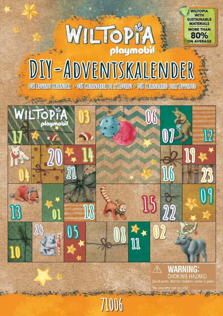 Bygganvisningar Playmobil 71006 - Wiltopia - DIY Advent Calendar: Animal Trip around the World (1)