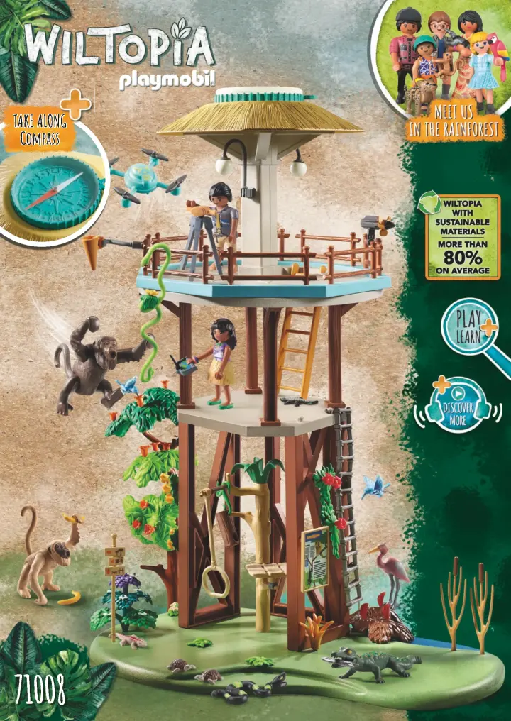 Οδηγίες συναρμολόγησης Playmobil 71008 - Wiltopia - Παρατηρητήριο με πυξίδα (1)