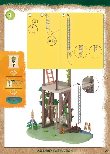 Bygganvisningar Playmobil 71008 - Wiltopia - Research Tower with Compass (23)