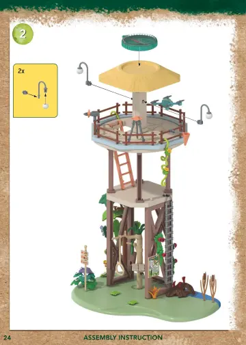 Bygganvisningar Playmobil 71008 - Wiltopia - Research Tower with Compass (24)