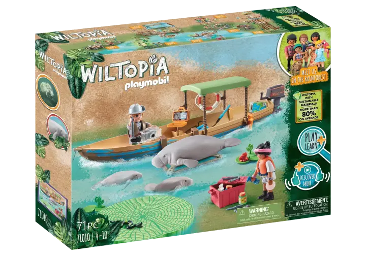 Playmobil 71010 - Wiltopia - Passeio de Barco com os Manatins - BOX