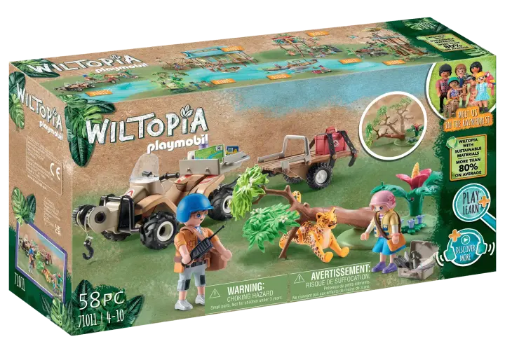 Playmobil 71011 - Wiltopia - Φροντιστές ζώων με εξερευνητικό όχημα - BOX