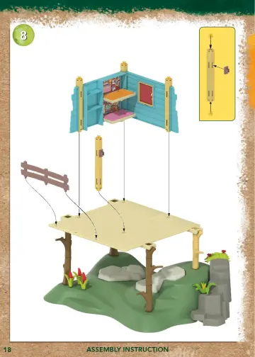 Istruzioni di montaggio Playmobil 71013 - Wiltopia - Casa sull'albero della foresta Amazzonica (18)