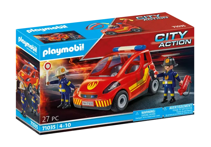 Playmobil 71035 - Μικρό όχημα Πυροσβεστικής με πυροσβέστες - BOX