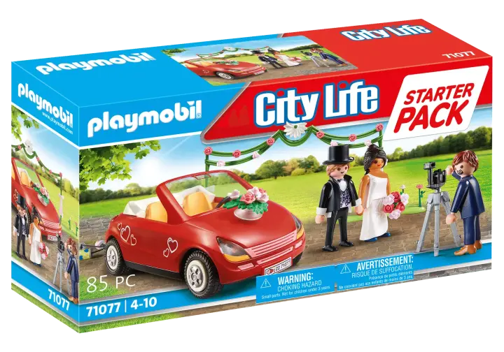 Playmobil 71077 - Couple de mariés avec photographe et voiture - BOX