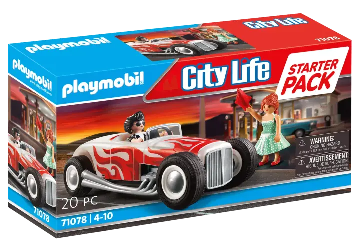 Playmobil 71078 - Starter Pack Hot Rod - BOX