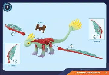 Bouwplannen Playmobil 71083 - Dragons: The Nine Realms - Feathers & Alex (7)