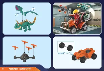 Istruzioni di montaggio Playmobil 71085 - Dragons: The Nine Realms - Icaris Quad & Phil (8)