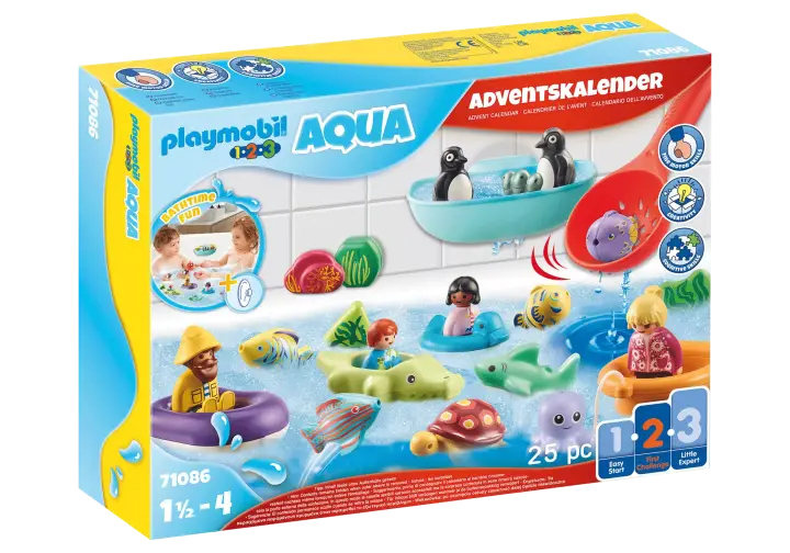 Playmobil 71086 - PLAYMOBIL 1.2.3 AQUA: Vízi móka adventi naptár - BOX