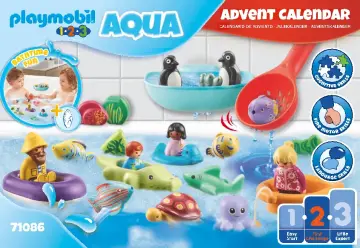 Összeszerelési útmutatók Playmobil 71086 - PLAYMOBIL 1.2.3 AQUA: Vízi móka adventi naptár (1)