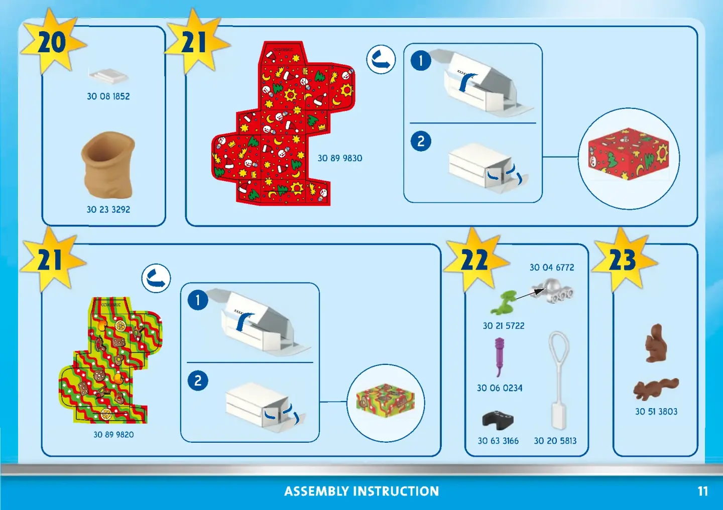 Playmobil® 30824855 Notice de montage - Calendrier de l'avent 70188