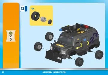 Manual de instruções Playmobil 71144 - Forças Especiais - Veículo Todo o terreno (22)