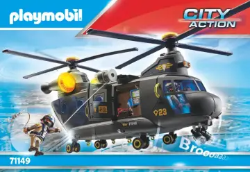 Manual de instruções Playmobil 71149 - Forças Especiais - Helicóptero Banana (1)
