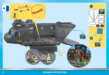 Manual de instruções Playmobil 71149 - Forças Especiais - Helicóptero Banana (12)