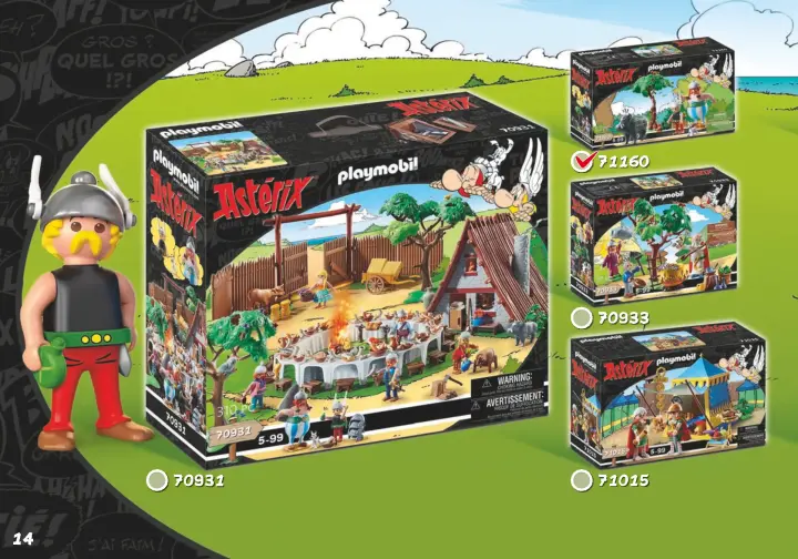 Playmobil Set 71160 Asterix Obelix and Idefix w Wild Boar Hunting NEW NO BOX