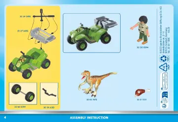 Notices de montage Playmobil 71183 - Explorateur avec quad et dinosaures (4)