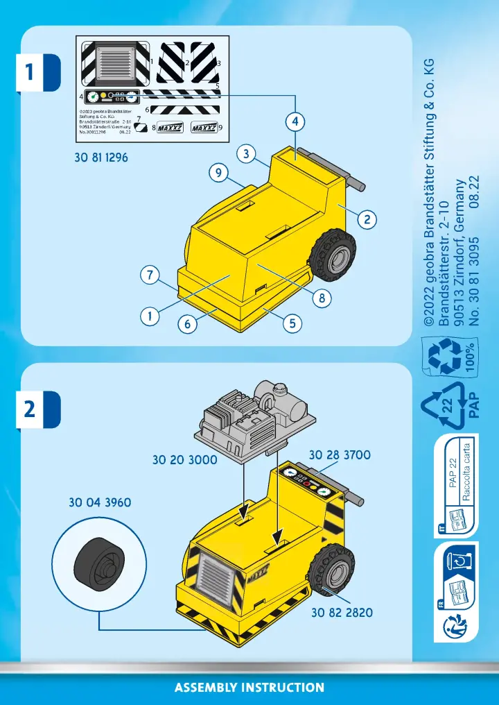 Manual de instruções Playmobil 71185 - Trabalhador da construção com máquina de cortar (2)