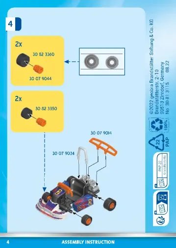 Manual de instruções Playmobil 71187 - Kart de Corridas (4)