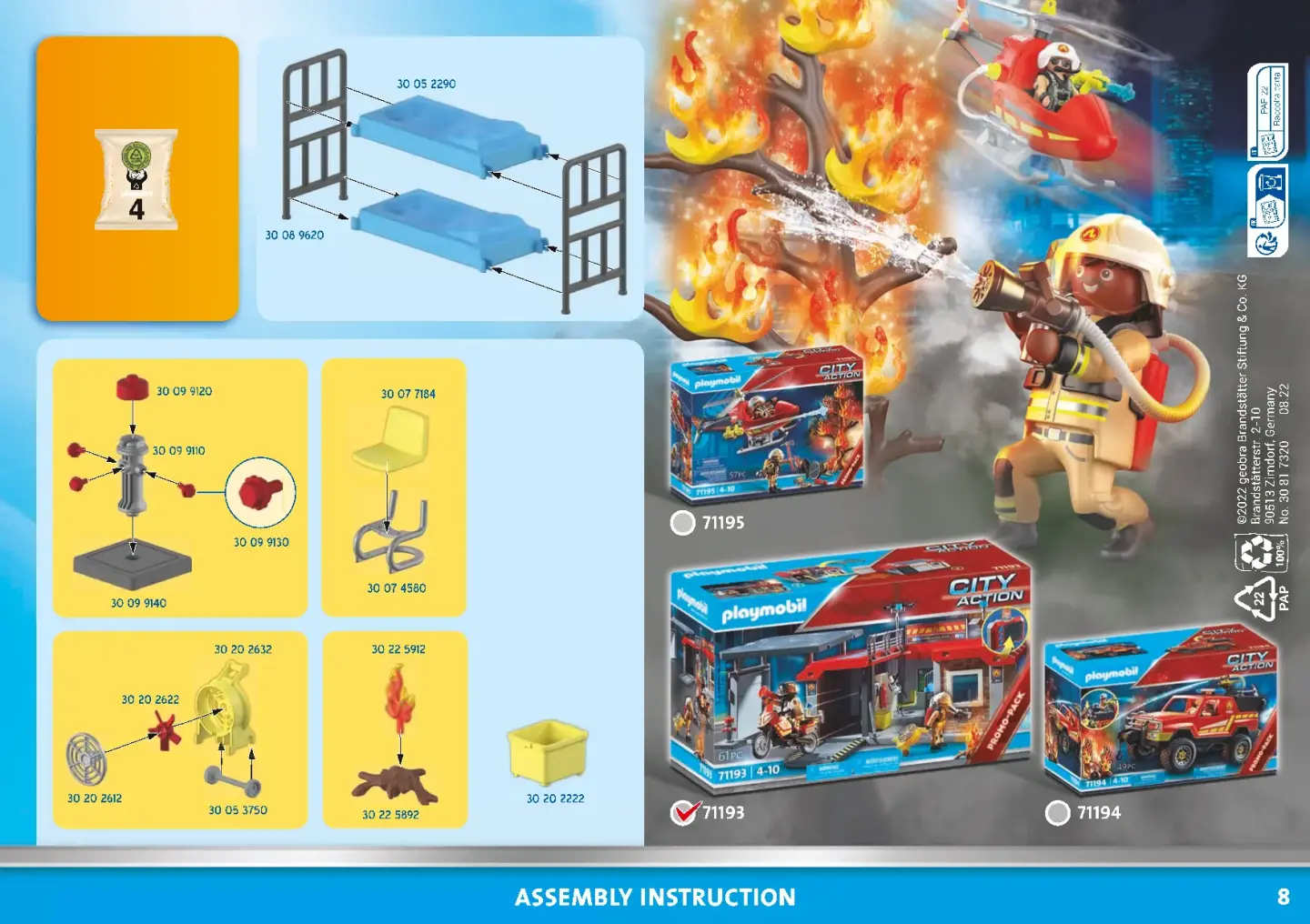 Abapri - Playmobil 71193 - Take Along Fire Station