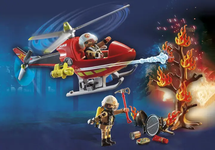 Playmobil 71195 - Hélicoptère bombardier des pompiers