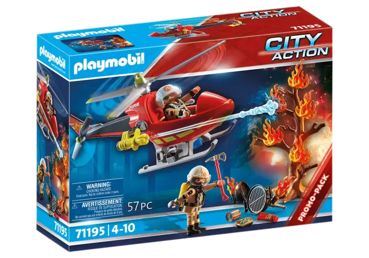 Playmobil 71195 - Helicóptero dos Bombeiros - BOX