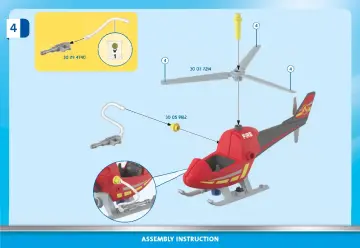 Building instructions Playmobil 71195 - Fire Rescue Helicopter (7)