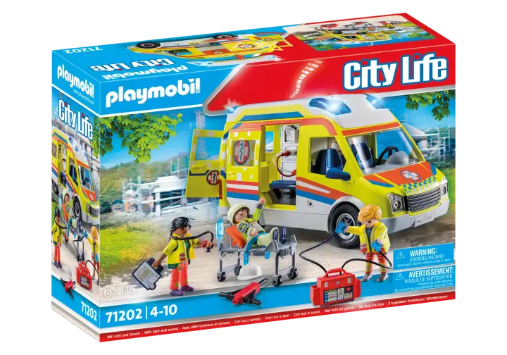 Playmobil 71202 - Karetka pogotowia ze światłem i dźwiękiem - BOX