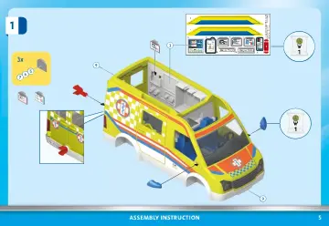 Összeszerelési útmutatók Playmobil 71202 - Mentőautó hang- és fényeffekttel (5)