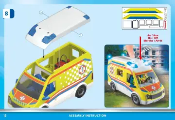 Manual de instruções Playmobil 71202 - Ambulância com luz e som (12)