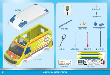 Bygganvisningar Playmobil 71202 - Ambulans med ljus och ljud (16)