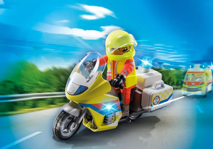 Playmobil 71205 - Rescue Motorcycle with Flashing Light