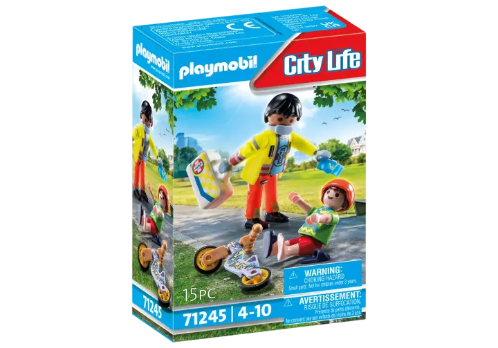 Playmobil 71245 - Secouriste avec blessé - BOX