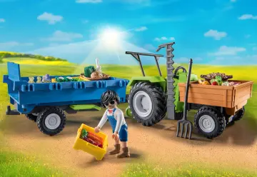 Playmobil 71249 - Harvester Tractor with Trailer