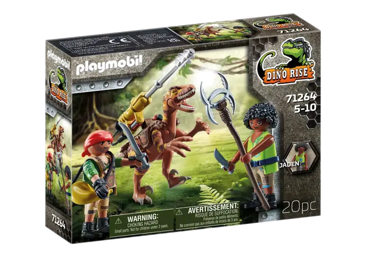 Playmobil 71264 - Deinonychus et guerriers - BOX