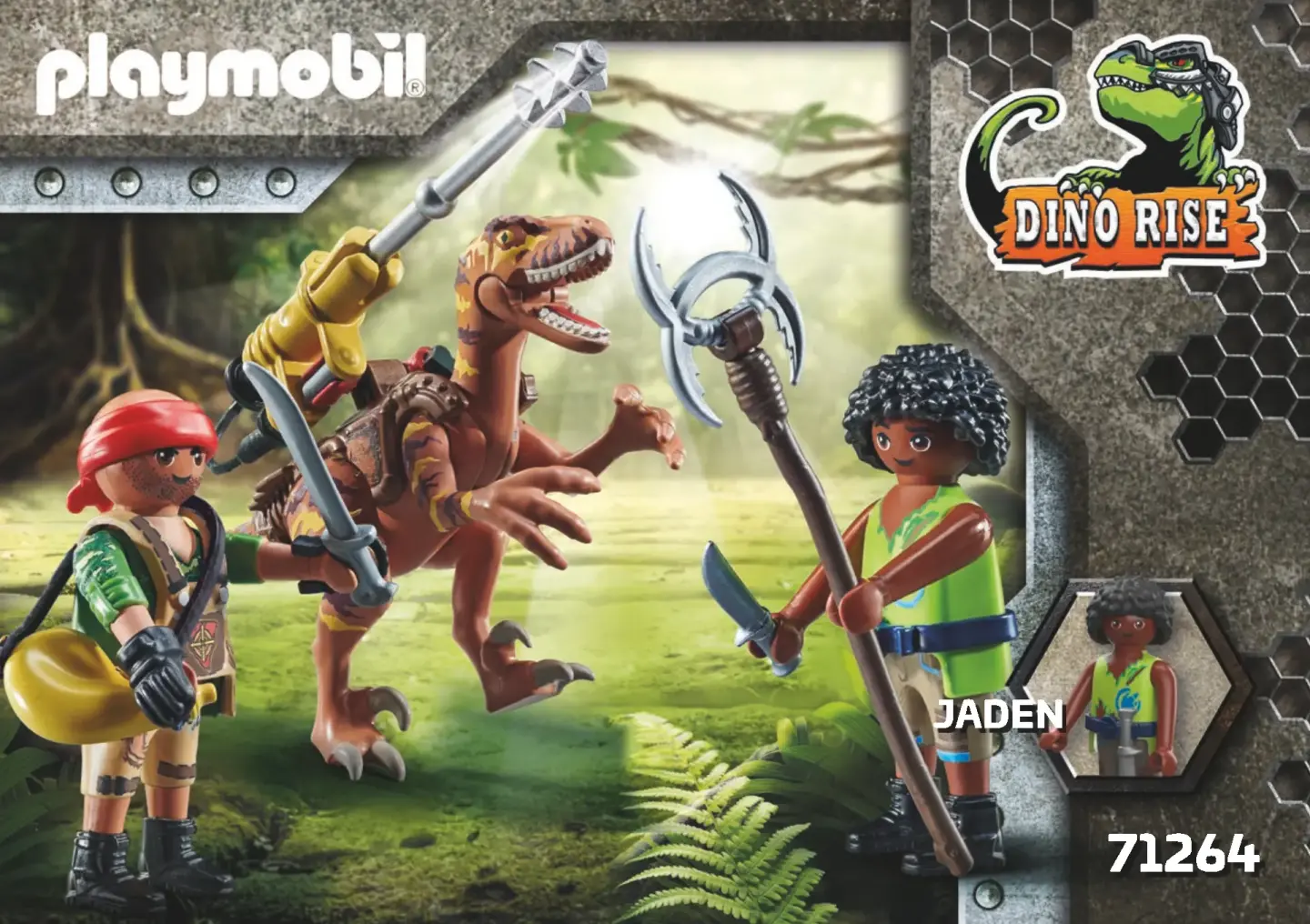 Playmobil 71264 Deinonychus et Guerriers - Dino Rise - avec Un