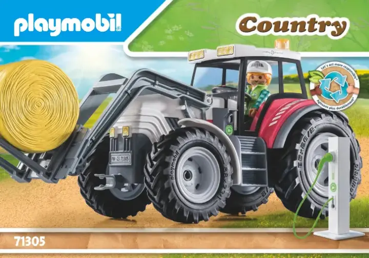 Manual de instruções Playmobil 71305 - Trator grande com acessórios (1)