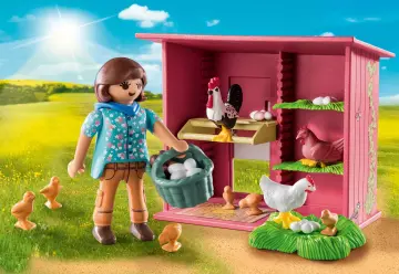 Playmobil 71308 - Agricultrice et poulailler
