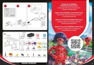 Manual de instruções Playmobil 71334 - Miraculous: loft de Marinette (7)