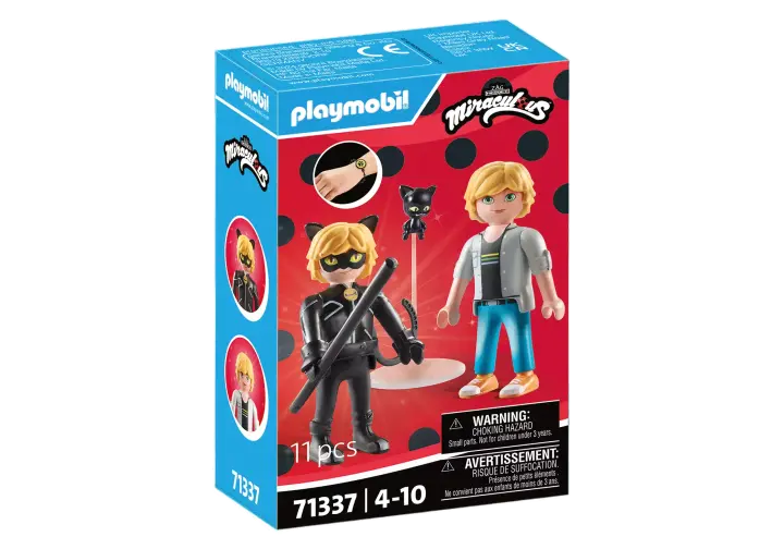 Playmobil 71337 - Miraculous: Adrien & Fekete Macska - BOX