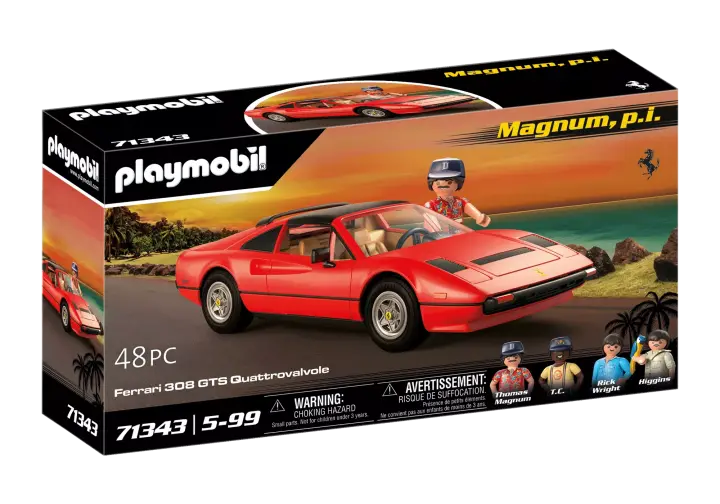 Playmobil 71343 - Magnum, p.i. Ferrari 308 GTS Quattrovalvole - BOX