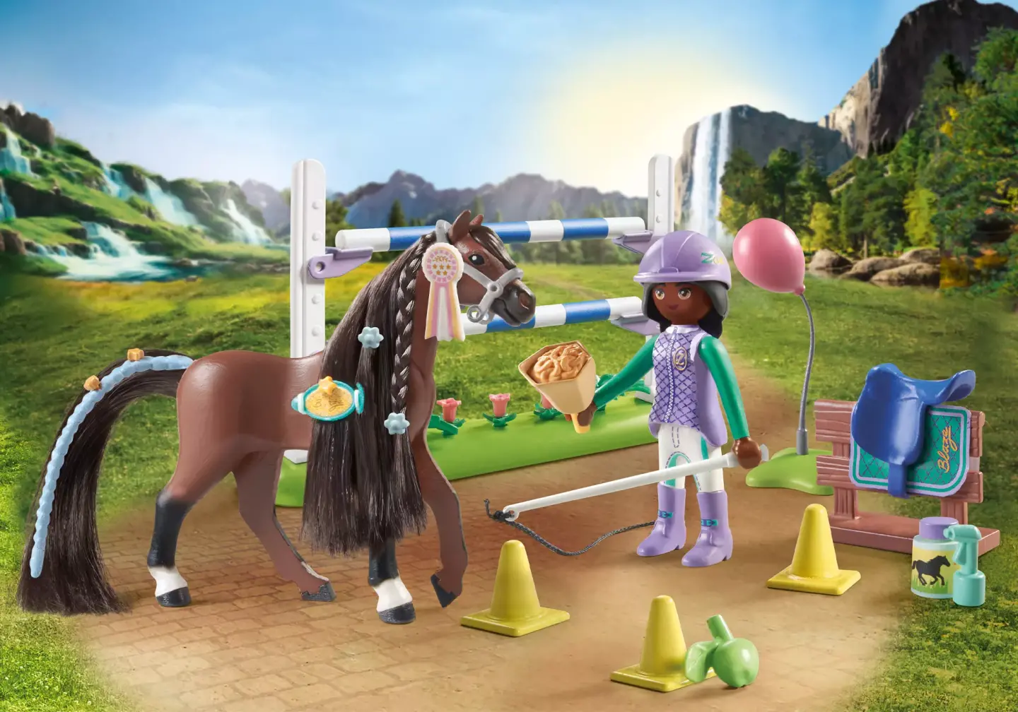 PLAYMOBIL Horses Of Waterfall 71357 Hufschmied Con Caballo