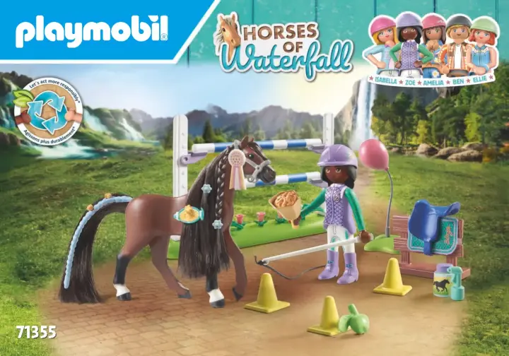 Playmobil Horses of Waterfall - Establo de Caballos con Amelia y
