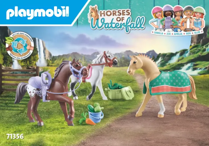 Bauanleitungen Playmobil 71356 - 3 Pferde: Morgan, Quarter Horse & Shagya Araber (1)