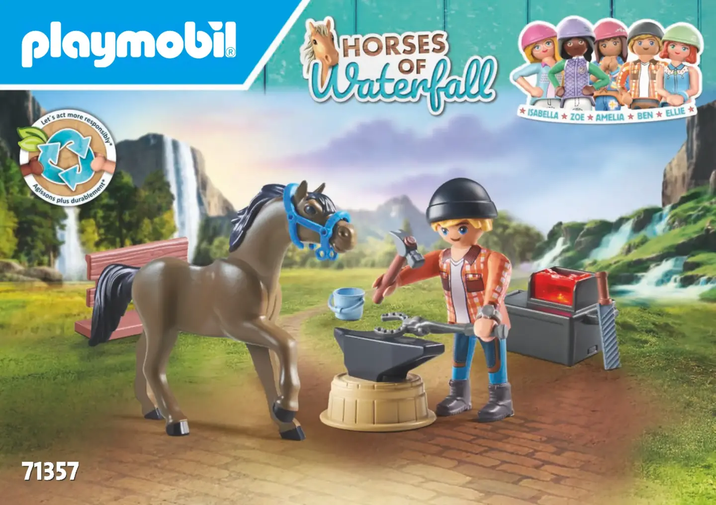 Playmobil Horses of Waterfall Ben y Achilles