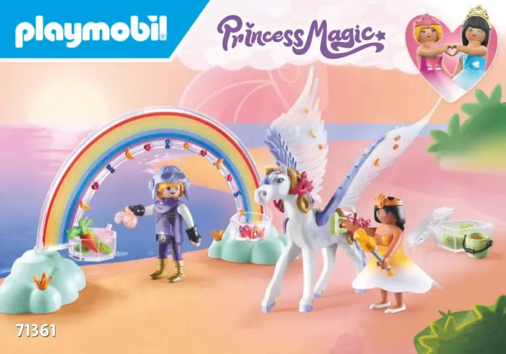 Bauanleitungen Playmobil 71361 - Himmlischer Pegasus mit Regenbogen (1)