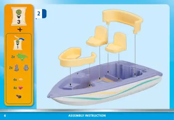 Building instructions Playmobil 71366 - Honeymoon Speedboat Trip (6)