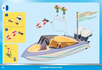 Building instructions Playmobil 71366 - Honeymoon Speedboat Trip (10)