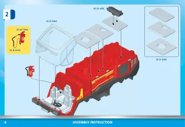 Οδηγίες συναρμολόγησης Playmobil 71371 - Πυροσβεστικό όχημα με φώτα, ήχο και πυροσβεστικό κανόνι (4)
